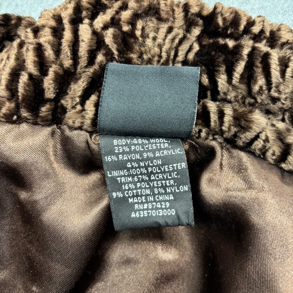 Perfectly Patricia by Patricia Underwood Brown Faux Fur Trimmed Cape Coat - Picture 10 of 11